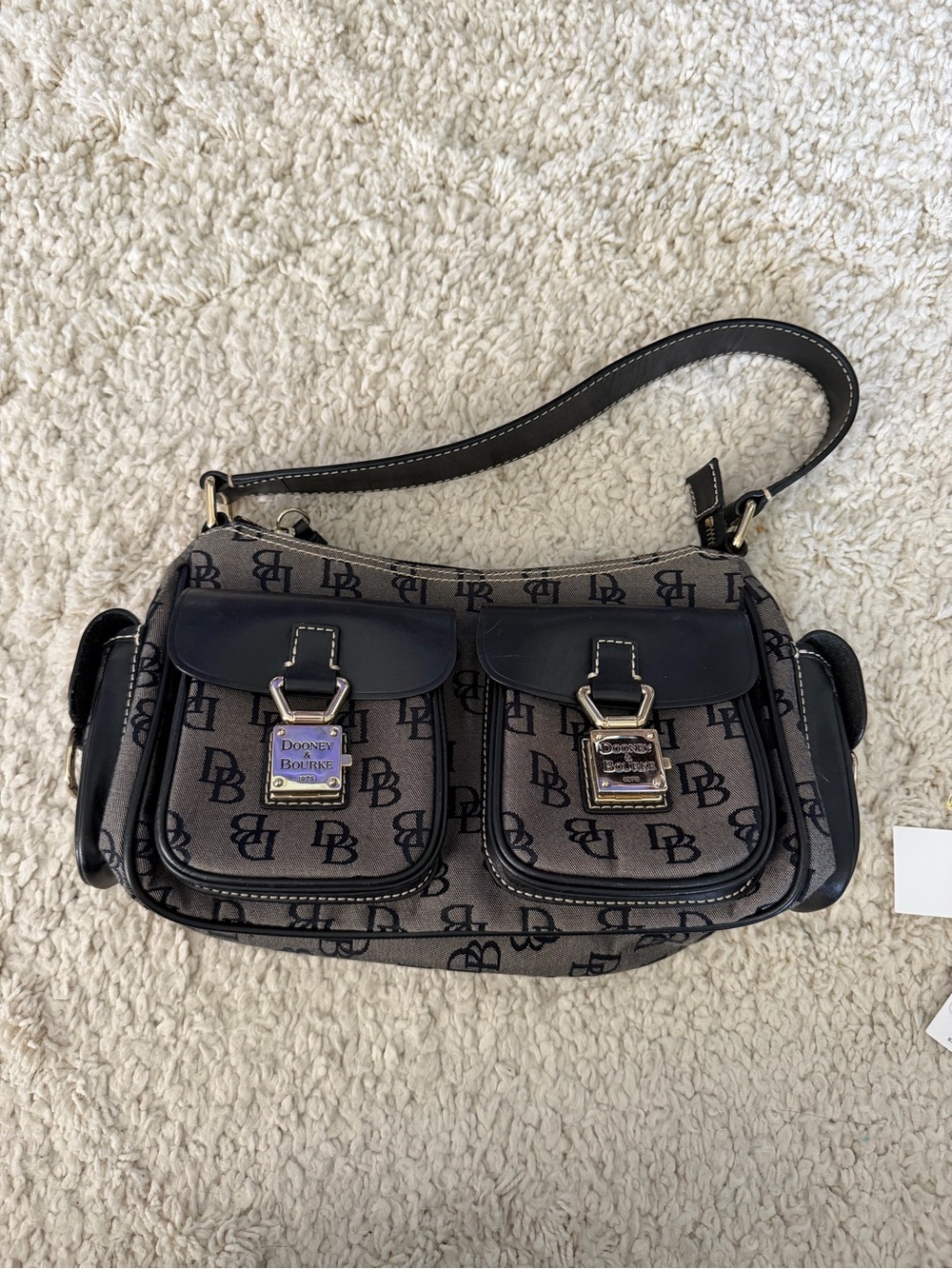 Vintage Dooney & Bourke Anniversary tackle bag Signature Canvas